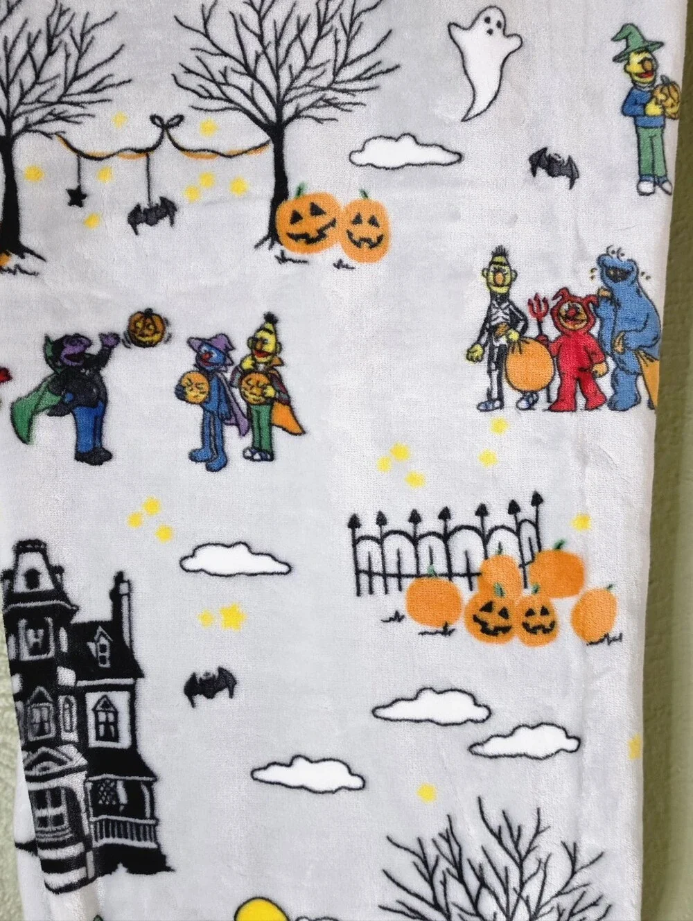 Sesame Street Halloween Plush Throw